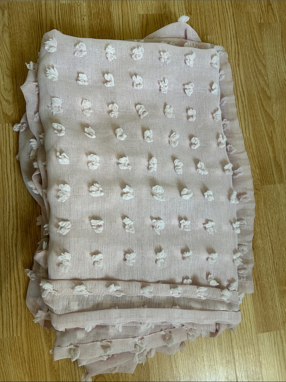 Light Blush Pink Pom Pom Curtains